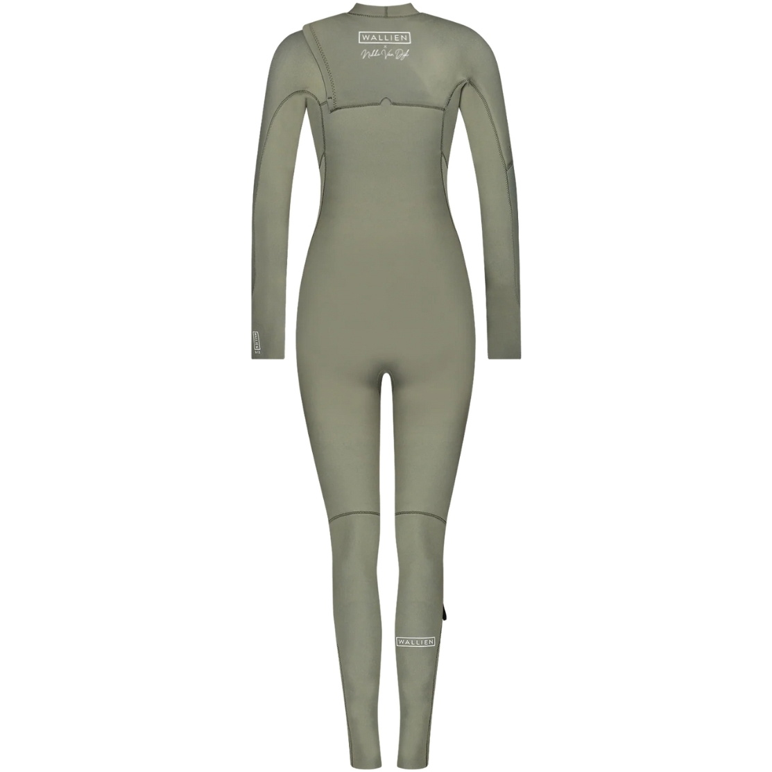 2026 Wallien Dames Nikki Van Dijk 4/3mm Borst Ritssluiting Wetsuit 101009003 - Moon